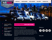 Tablet Screenshot of partybuses.ca